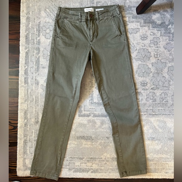 SOLD Relaxed Chino Trousers in moss - Picture 5 of 10